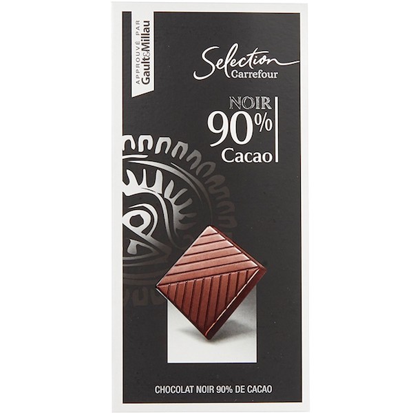 Tablette de chocolat noir 90% cacao CARREFOUR SELECTION