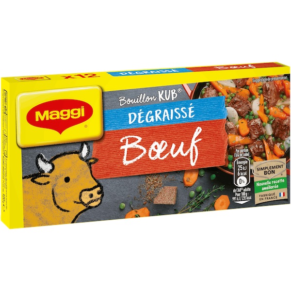 BOUILLON KUB BŒUF DÉGRAISSÉ