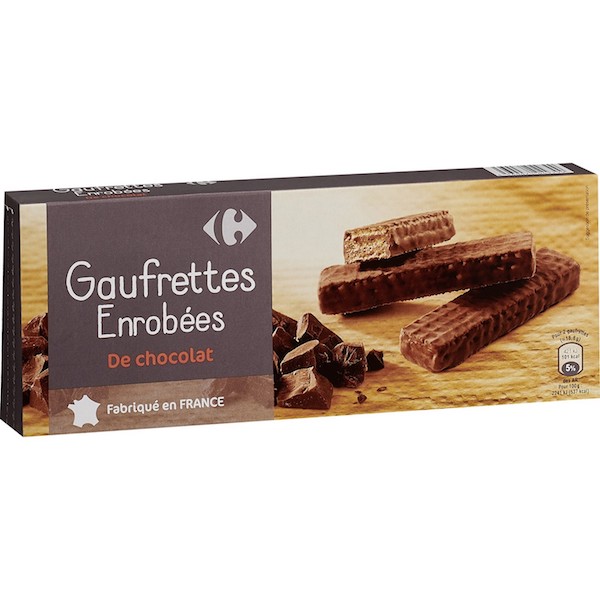 GAUFRETTES ENROBÉES DE CHOCOLAT