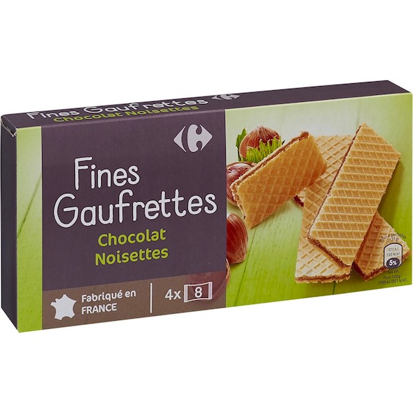 FINES GAUFRETTES CHOCOLAT NOISETTES