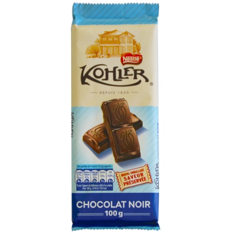 Chocolat noir pâtissier - Kohler - 170 g