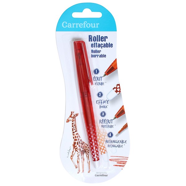 ROLLER EFFACABLE ROUGE