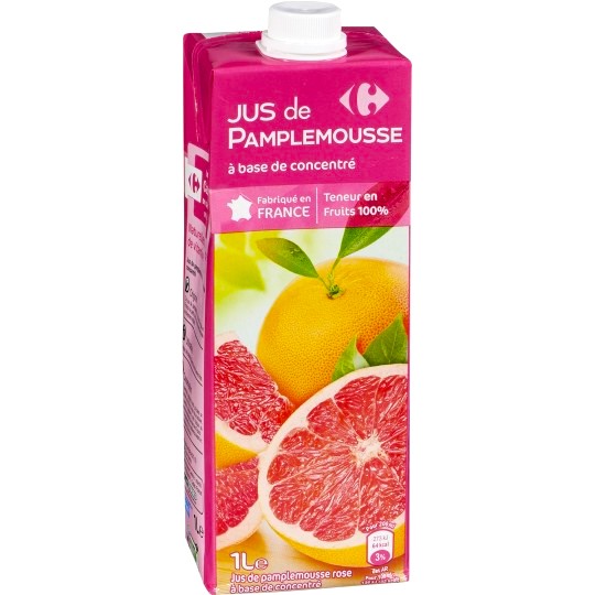 JUS DE PAMPLEMOUSSE ROSE