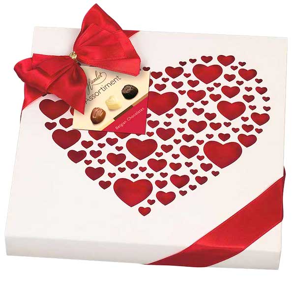 RED & WHITE HEART BOX