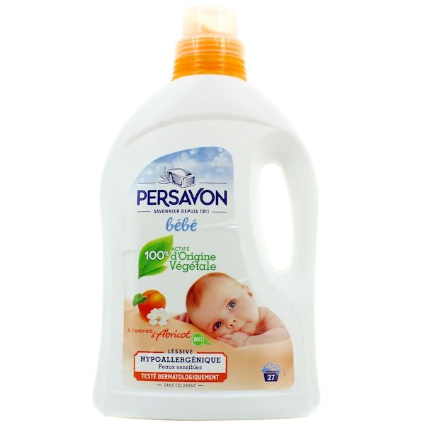 Lessive liquide bébé à l'extrait d'amande douce, Persavon (1.5 L