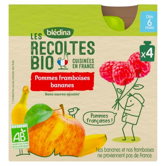 POMMES FRAMBOISES BANANES