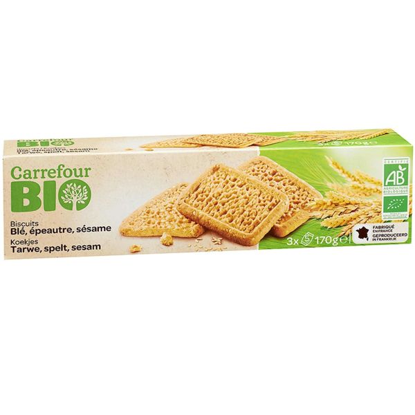 BISCUITS BLÉ ÉPAUTRE SÉSAME