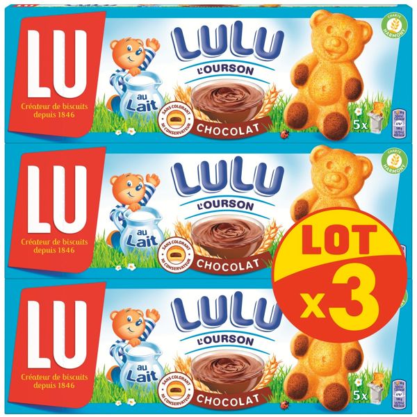 LULU L'OURSON CHOCOLAT x3