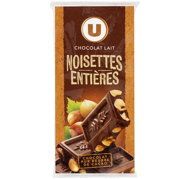 CHOCOLAT LAIT NOISETTES ENTIERES