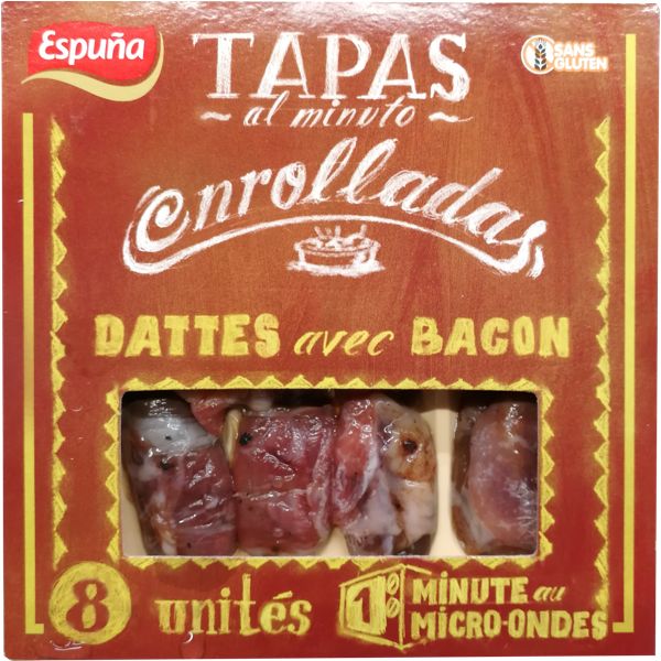 TAPAS ENROLLADAS DATTES BACON