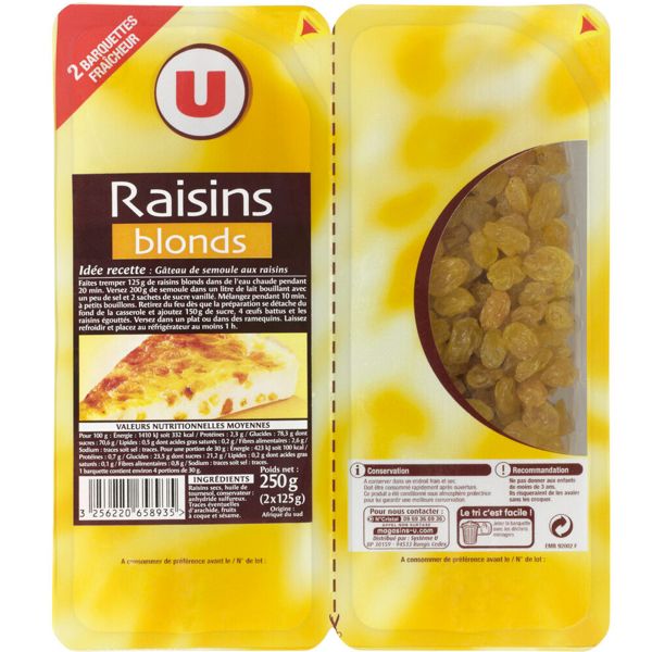 RAISINS SECS BLONDS