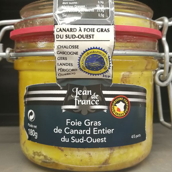 FOIE GRAS DE CANARD ENTIER