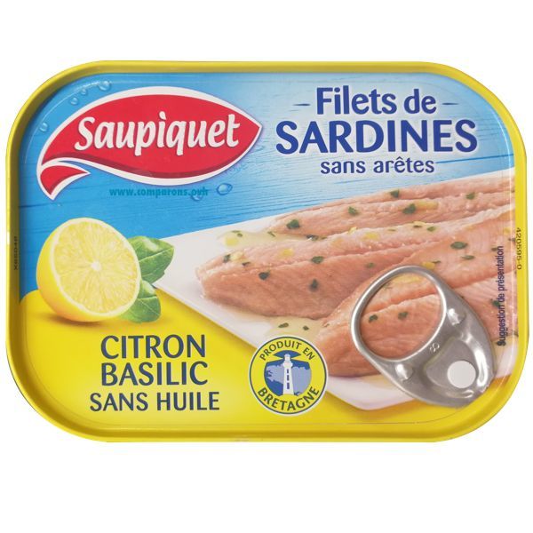 FILETS DE SARDINES CITRON BASILIC