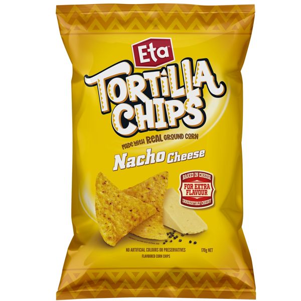 TORTILLA CHIPS NACHO CHEESE