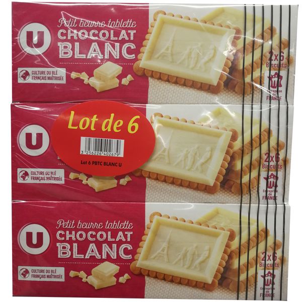 PETIT BEURRE CHOCOLAT BLANC x6