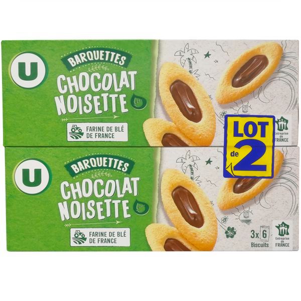 BARQUETTES CHOCO NOISETTE x2