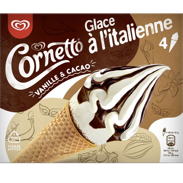 CORNETTO VANILLE CACAO