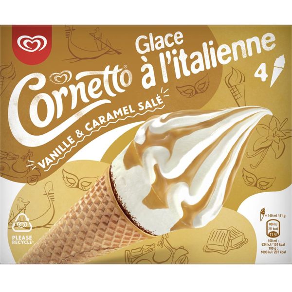 CORNETTO VANILLE CARAMEL