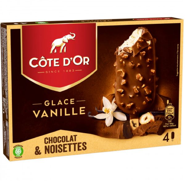 GLACE VANILLE CHOCOLAT NOISETTES