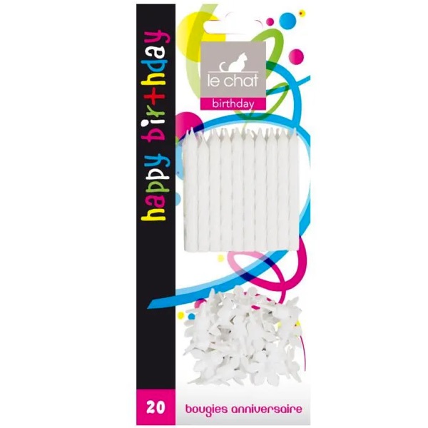 BOUGIE ANNIVERSAIRE BLANCHE